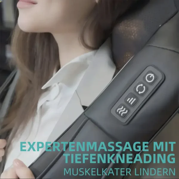 YUNSHAW-Beheiztes Nackenmassagegerät, neck massager-Shiatsu Massagegerät für Nacken, Rücken, Schultern, Füße und Beine, 3D-Tiefengewebe-Knetmassage, Muskelentspannung, Rückenmassagegerät für Männer und Frauen - Image 7